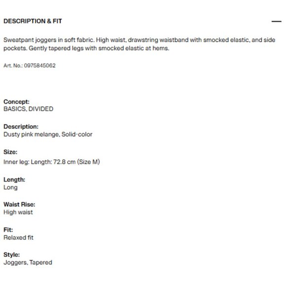 H&M Cotton-Blend Oversized Classic Drawstring Sweatpants - XL in Dusty Rose - Picture 8 of 9